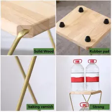 Етажерка за съхранение от дърво с метална конструкция Етажерка за съхранение от дърво с метална конструкция