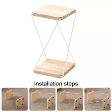 Етажерка за съхранение от дърво с метална конструкция Етажерка за съхранение от дърво с метална конструкция