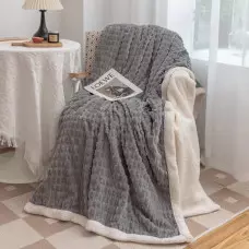 Плюшено топло одеяло - сиво Плюшено топло одеяло - сиво