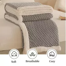 Плюшено топло одеяло - сиво Плюшено топло одеяло - сиво