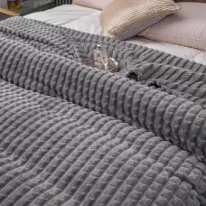 200 x 230 плюшено одеяло – Сиво 200 x 230 плюшено одеяло – Сиво