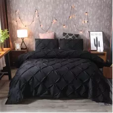 Луксозен спален комплект от 6 части – Черен Луксозен спален комплект от 6 части – Черен