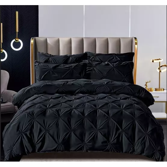 Луксозен спален комплект от 6 части – Черен