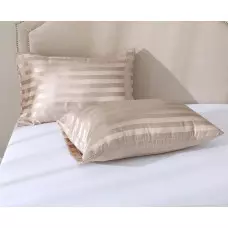 Луксозен сатенен спален комплект от 6 части – Бежов Луксозен сатенен спален комплект от 6 части – Бежов