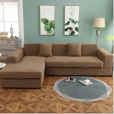 Стилен калъф за ъглов диван - Капучино Стилен калъф за ъглов диван - Капучино