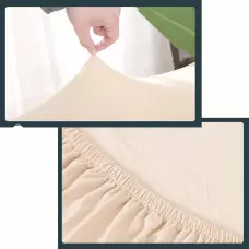 Стилен и еластичен протектор за ъглов диван - Бежов Стилен и еластичен протектор за ъглов диван - Бежов