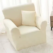 Кадифен калъф за фотьойл - Кремав Кадифен калъф за фотьойл - Кремав
