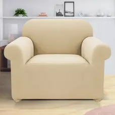 Кадифен калъф за фотьойл - Кремав Кадифен калъф за фотьойл - Кремав