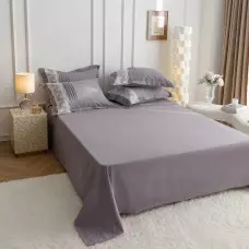 Луксозен спален комплект с бродерия от 6 части – Сив Луксозен спален комплект с бродерия от 6 части – Сив