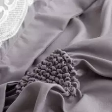 Луксозен спален комплект с бродерия от 6 части – Сив Луксозен спален комплект с бродерия от 6 части – Сив