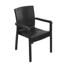 Стилен градински стол - Черен Стилен градински стол - Черен