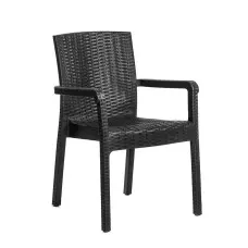 Стилен градински стол - Черен Стилен градински стол - Черен