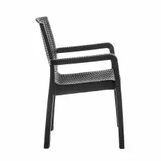 Стилен градински стол - Черен Стилен градински стол - Черен