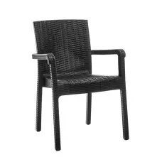 Стилен градински стол - Черен Стилен градински стол - Черен