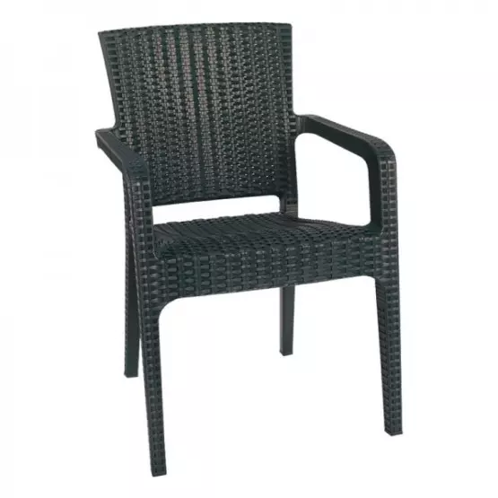 Стилен градински стол - Черен