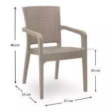 Стилен градински стол - Бежов Стилен градински стол - Бежов
