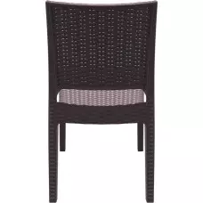 Градински стол от полипропилен с плетен дизайн - Кафяв Градински стол от полипропилен с плетен дизайн - Кафяв