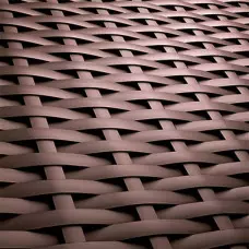 Градински стол от полипропилен с плетен дизайн - Кафяв Градински стол от полипропилен с плетен дизайн - Кафяв