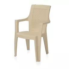 Градински стол с плътен гръб - Бежов Градински стол с плътен гръб - Бежов