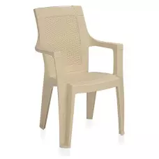 Градински стол с плътен гръб - Бежов Градински стол с плътен гръб - Бежов