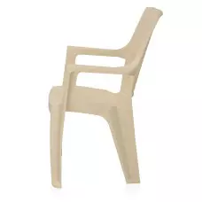 Градински стол с плътен гръб - Бежов Градински стол с плътен гръб - Бежов