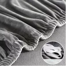 Кадифен калъф за диван - Тъмносив Кадифен калъф за диван - Тъмносив