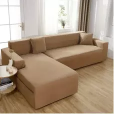 Кадифен калъф за ъглов диван - Карамел Кадифен калъф за ъглов диван - Карамел