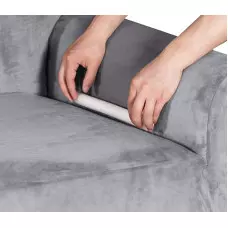 Кадифен калъф за ъглов диван - Сив Кадифен калъф за ъглов диван - Сив