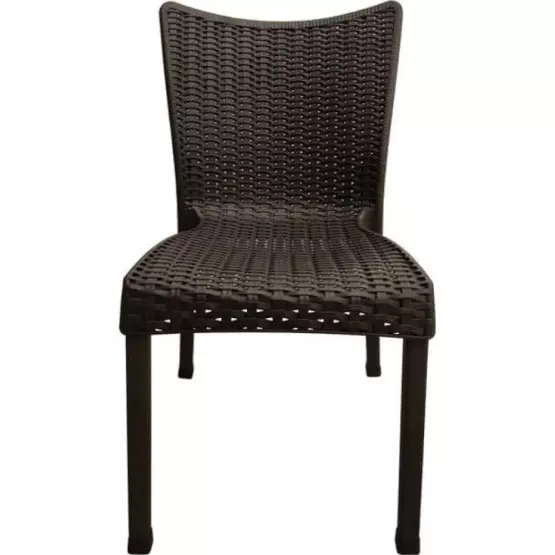 Стилен градински стол от полипропилен - Кафяв