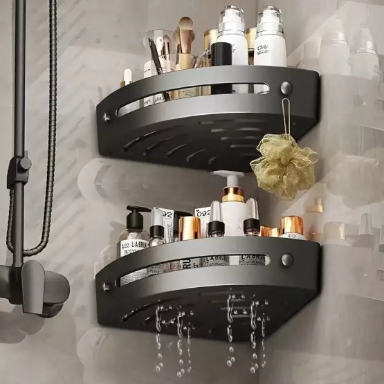 Ъглов рафт за баня с модерен дизайн