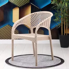 Градински комплект - маса и 2 стола в ратанов дизайн