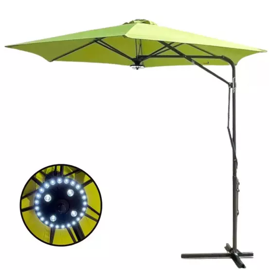 Градински чадър тип камбана с 32 LED светлини