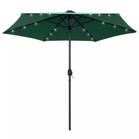 Градински чадър с LED светлини – Зелен
