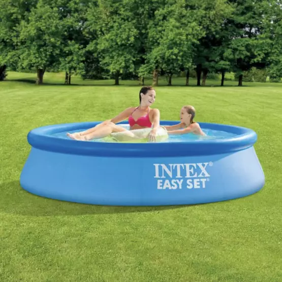 Надуваем басейн Intex Easy Set - 244x61 см.