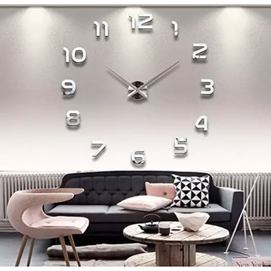 Стенен часовник с 3D цифри - диаметър 130 см.