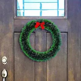 Coroană decorativă de Crăciun - verde