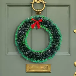 Coroană decorativă de Crăciun - verde