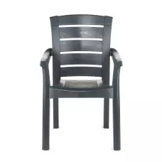 Градински стол с подлакътници - Черен Градински стол с подлакътници - Черен