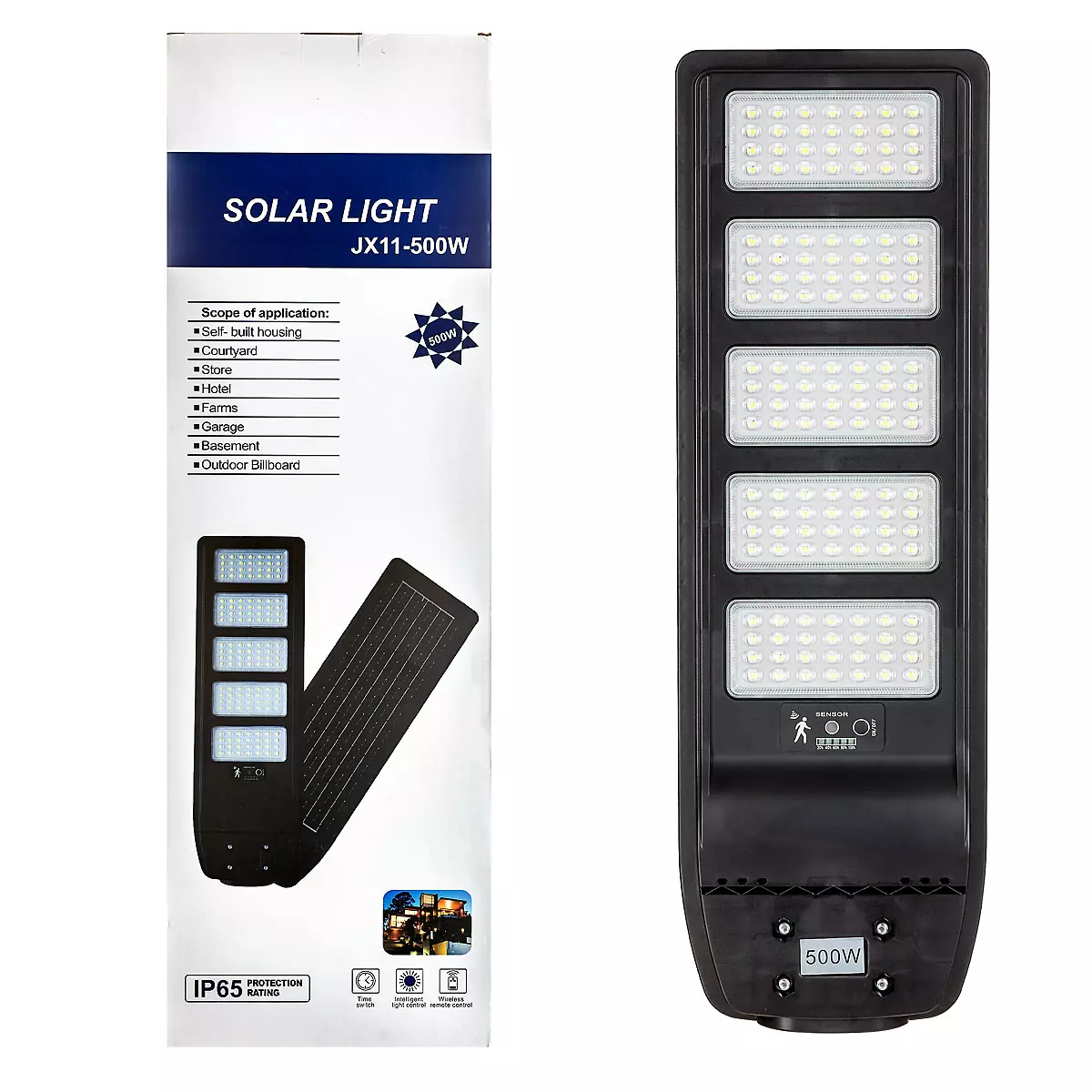 Соларна улична лампа COB - 500 W