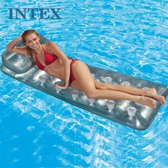 Надуваем дюшек с чашки Intex 58894EU, 188 х 71 см, сребрист