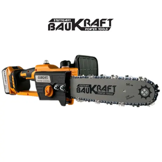 Безчетков Акумулаторен верижен трион / резачка BAUKRAFT BK-CCS34, 18V/3Ah, 305 мм(12"), SDS 3/8", куфар Безчетков Акумулаторен верижен трион / резачка BAUKRAFT BK-CCS34, 18V/3Ah, 305 мм(12"), SDS 3/8", куфар