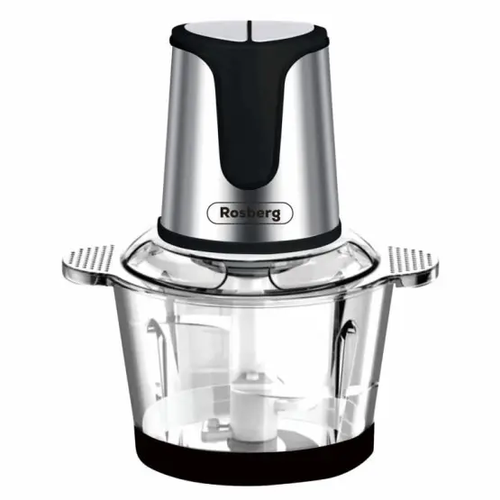 Чопър Rosberg R51111D, 2 литра, 400W, Стъклена купа, 2 скорости, Инокс/черен Чопър Rosberg R51111D, 2 литра, 400W, Стъклена купа, 2 скорости, Инокс/черен