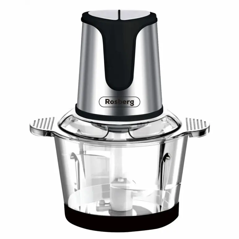 Чопър Rosberg R51111D, 2 литра, 400W, Стъклена купа, 2 скорости, Инокс/черен Чопър Rosberg R51111D, 2 литра, 400W, Стъклена купа, 2 скорости, Инокс/черен