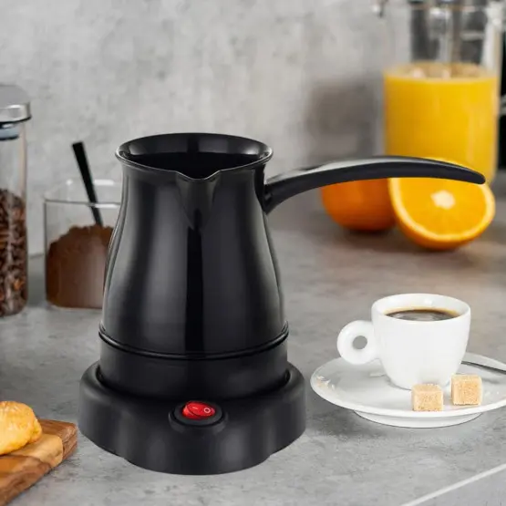 Джезве електрическо Rosberg R51165BS, 300 ml, 600W, Черно Джезве електрическо Rosberg R51165BS, 300 ml, 600W, Черно