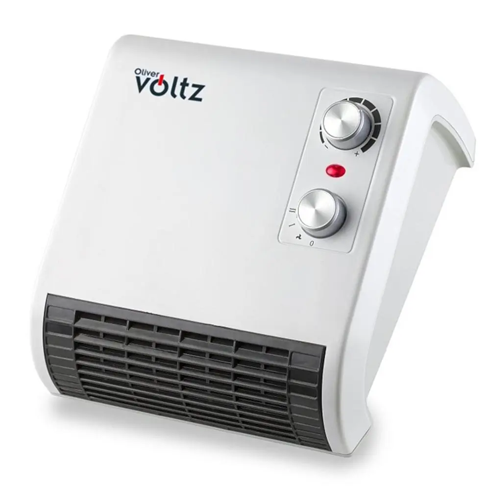 За баня Вентилаторна печка Oliver Voltz OV51970J, 2000W, 2 степени, IPх2, Термостат, Бял