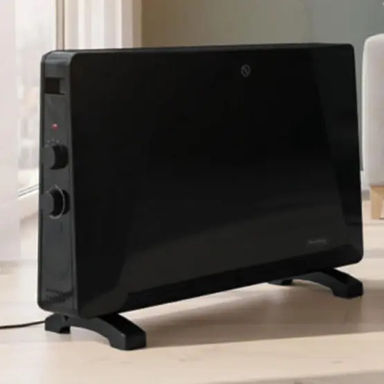 Конвектор Rosberg R51974E, 2500W, 3 степени, Термостат, Автом. изключване, Черен