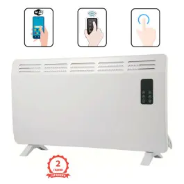 WiFi Конвекторен отоплител Oliver Voltz OV51974D, 2400W, Дистанционно управление, Бял