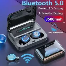 Безжични слушалки/ Wireless BT V5.0, Waterproof/ Sweatproof, 1200mAh, Noise Canceling,Черен Безжични слушалки/ Wireless BT V5.0, Waterproof/ Sweatproof, 1200mAh, Noise Canceling,Черен