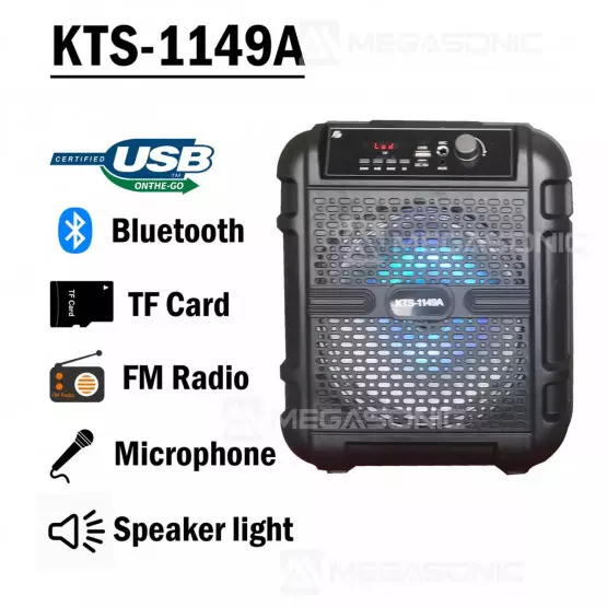 Тонколона модел KTS-1149 с подарък микрофон/8 инчова
