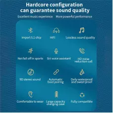 Спортни безжични слушалки TL BQC-01 Bluetooth 5.1 Спортни безжични слушалки TL BQC-01 Bluetooth 5.1